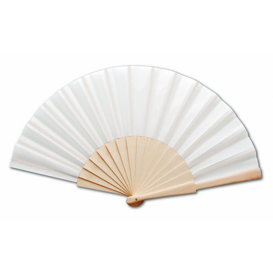 GI001 Ventaglio in Legno e Poliestere (min. 50 pz)