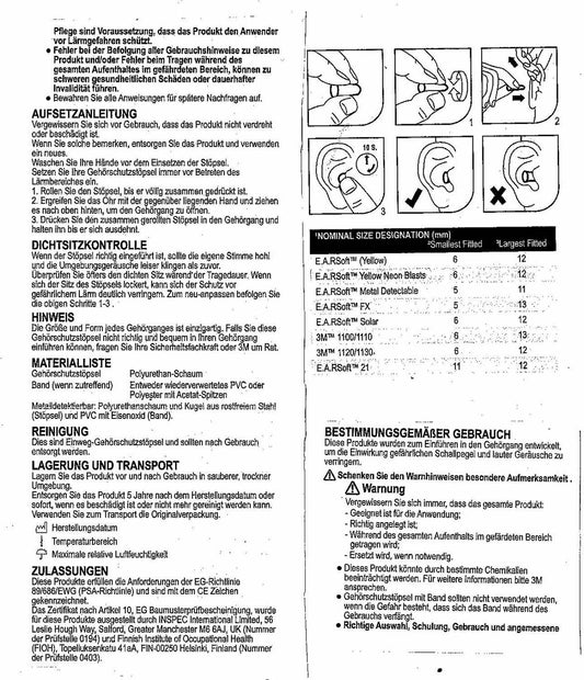 GFR002 Tappi 3M™ Classic™ in Schiuma – SNR 28 dB (conf. 250 paia)