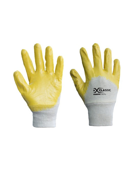 Scatola da 12 Paia di guanti cotone Interlock / NBR liscio areato, polso maglia