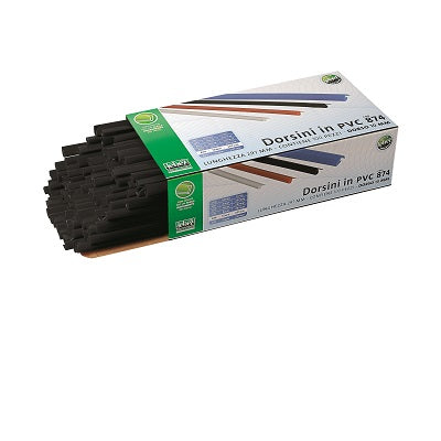 Dorsetti rilegafogli in PVC neri da 15 mm