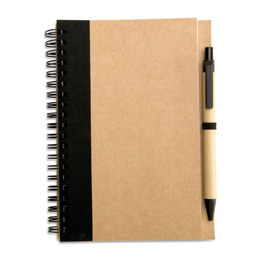 GMD002 Taccuino in Carta Riciclata con Penna (min. 50 pz)
