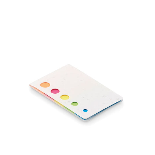 GMD001 Memo Eco con Copertina Piantabile e Segnalibri Colorati (Min. 50 pz)