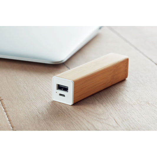 GMD004 Power Bank in Bamboo 2200 mAh (min. 50 pezzi)